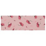 Flowers Pattern Pink Background Banner and Sign 12  x 4  Front