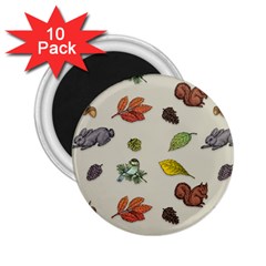 Autumn Fall Animals Nature Season 2 25  Magnets (10 Pack)  by Wegoenart