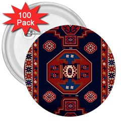 Armenian Old Carpet  3  Buttons (100 pack) 