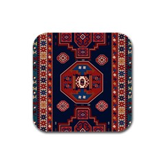 Armenian Old Carpet  Rubber Square Coaster (4 pack)