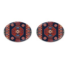 Armenian Old Carpet  Cufflinks (oval) by Gohar