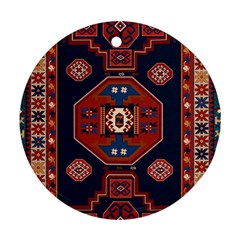 Armenian Old Carpet  Round Ornament (two Sides) by Gohar