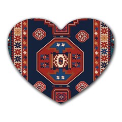 Armenian Old Carpet  Heart Mousepad by Gohar