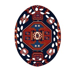 Armenian Old Carpet  Oval Filigree Ornament (Two Sides)