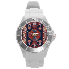 Armenian Old Carpet  Round Plastic Sport Watch (l) by Gohar