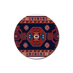 Armenian Carpet Rubber Round Coaster (4 Pack)