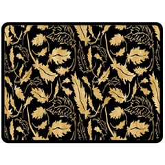 Natura Premium Golden Leaves Double Sided Fleece Blanket (large)  by ConteMonfrey