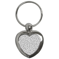 Bacterias Drawing Black And White Pattern Key Chain (heart) by dflcprintsclothing