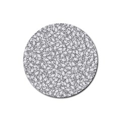 Bacterias Drawing Black And White Pattern Rubber Round Coaster (4 Pack) by dflcprintsclothing