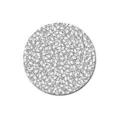 Bacterias Drawing Black And White Pattern Magnet 3  (round) by dflcprintsclothing