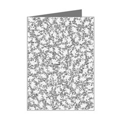 Bacterias Drawing Black And White Pattern Mini Greeting Card by dflcprintsclothing