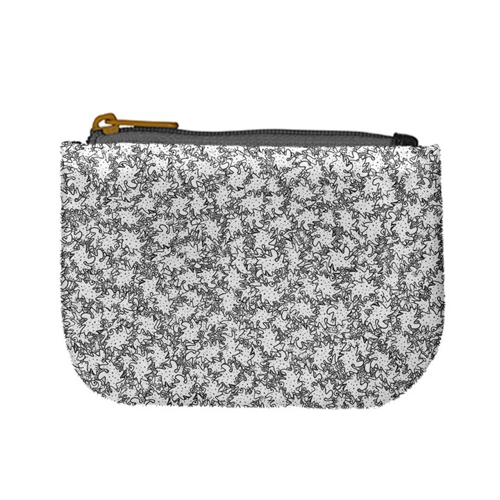 Bacterias Drawing Black And White Pattern Mini Coin Purse