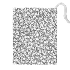 Bacterias Drawing Black And White Pattern Drawstring Pouch (4xl) by dflcprintsclothing