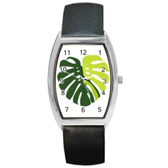 Monstera  Barrel Style Metal Watch by ConteMonfrey