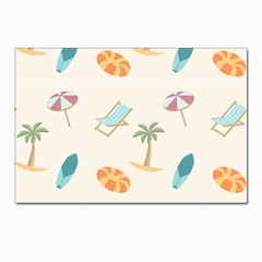 Cool Summer Pattern - Beach Time!   Postcards 5  X 7  (pkg Of 10) by ConteMonfrey