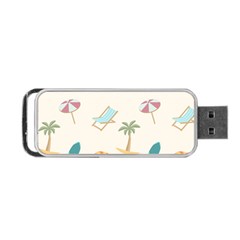 Cool Summer Pattern - Beach Time!   Portable Usb Flash (one Side) by ConteMonfrey