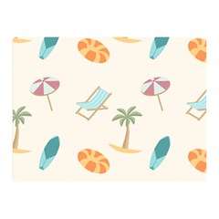 Cool Summer Pattern - Beach Time!   Double Sided Flano Blanket (mini)  by ConteMonfrey