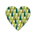 Pine Trees   Heart Magnet Front