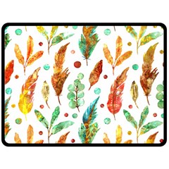 Watercolor Nature Glimpse  Double Sided Fleece Blanket (large) 