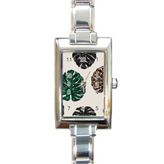 Colorful Monstera  Rectangle Italian Charm Watch by ConteMonfrey