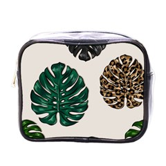 Colorful Monstera  Mini Toiletries Bag (One Side)