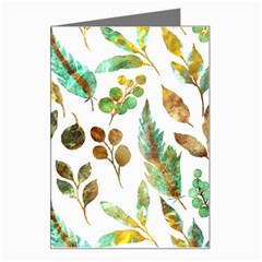 Leaves And Feathers - Nature Glimpse Greeting Card by ConteMonfrey