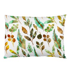 Leaves And Feathers - Nature Glimpse Pillow Case (two Sides) by ConteMonfrey