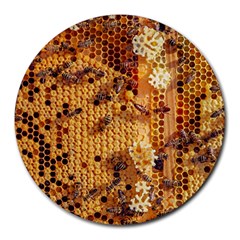 Insect Macro Honey Bee Animal Round Mousepad