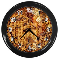 Insect Macro Honey Bee Animal Wall Clock (Black)