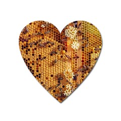 Insect Macro Honey Bee Animal Heart Magnet by Wegoenart