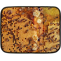 Insect Macro Honey Bee Animal Fleece Blanket (Mini)