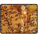 Insect Macro Honey Bee Animal Double Sided Fleece Blanket (Medium)  58.8 x47.4  Blanket Back