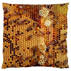 Insect Macro Honey Bee Animal Large Flano Cushion Case (Two Sides)