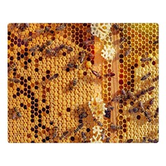 Insect Macro Honey Bee Animal Double Sided Flano Blanket (Large) 