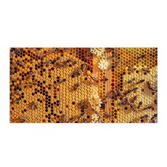Insect Macro Honey Bee Animal Satin Wrap 35  x 70 