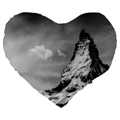 Matterhorn Switzerland Mountain Nature Large 19  Premium Flano Heart Shape Cushions by Wegoenart