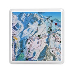 Map Zermatt The Alps Matterhorn Switzerland Mountain Nature Memory Card Reader (square) by Wegoenart