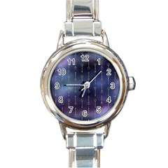 Trident On Blue Ocean  Round Italian Charm Watch by ConteMonfrey