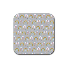 Rainbow Pattern Rubber Coaster (square) by ConteMonfrey