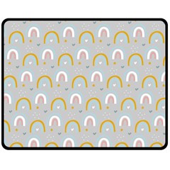 Rainbow Pattern Double Sided Fleece Blanket (medium)  by ConteMonfrey