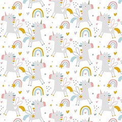 Unicorns Rainbow Play Mat (rectangle) by ConteMonfrey