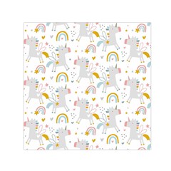 Unicorns rainbow Square Satin Scarf (30  x 30 )