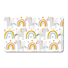 Unicorns, Hearts And Rainbows Magnet (rectangular) by ConteMonfrey