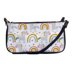 Unicorns, Hearts And Rainbows Shoulder Clutch Bag by ConteMonfrey