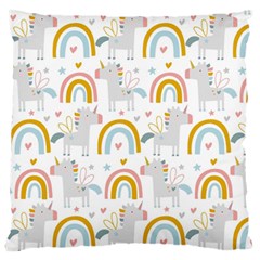 Unicorns, Hearts And Rainbows Standard Flano Cushion Case (one Side) by ConteMonfrey