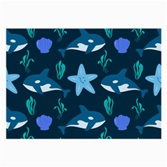 Whale And Starfish  Large Glasses Cloth (2 Sides) by ConteMonfrey