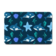 Whale And Starfish  Small Doormat by ConteMonfrey