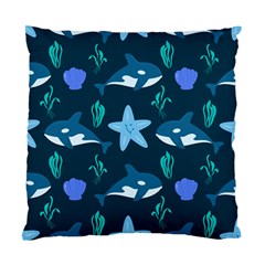 Whale And Starfish  Standard Cushion Case (one Side) by ConteMonfrey