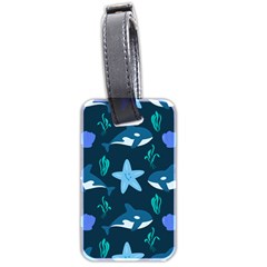 Whale And Starfish  Luggage Tag (two Sides) by ConteMonfrey