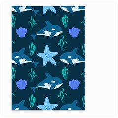 Whale And Starfish  Large Garden Flag (two Sides) by ConteMonfrey